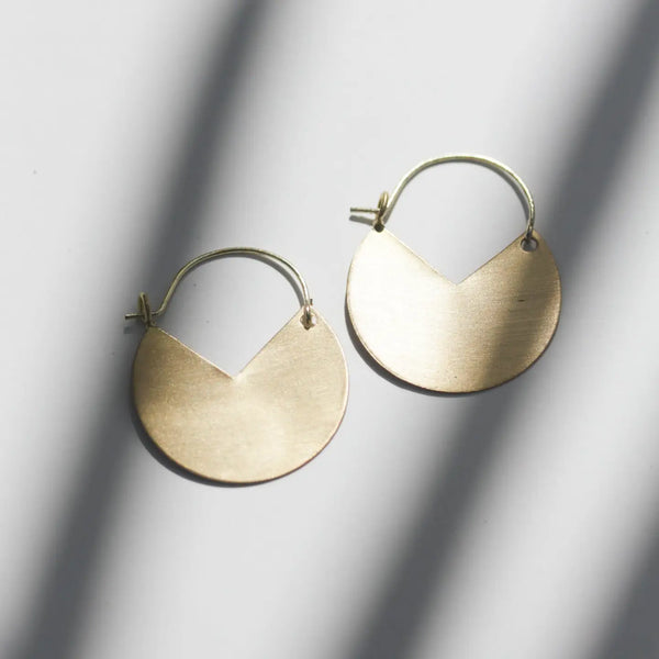 Matte Gold Pacman Earrings Rover & Kin