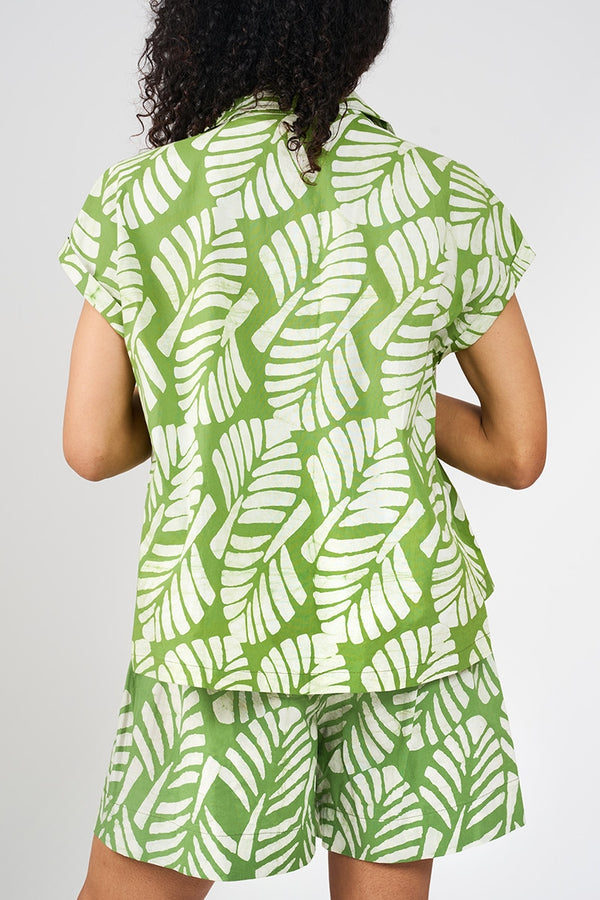 Cabana Blouse - Deco Olive Global Mamas