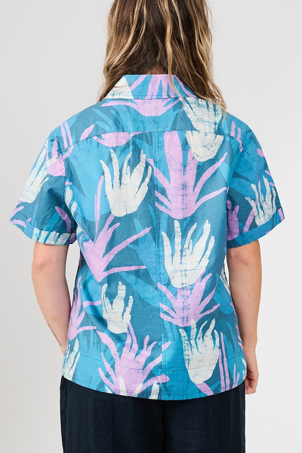 Camp Shirt - Aloe Teal Global Mamas
