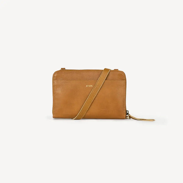 Leather Crossbody Wallet Camel Joyn Camel  