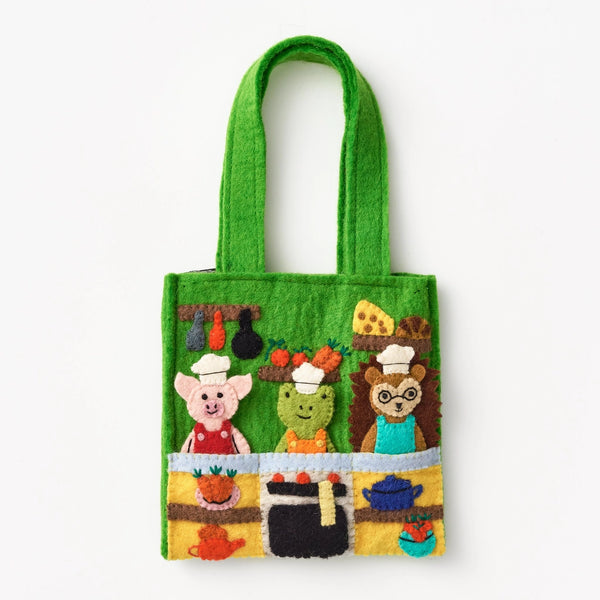 Felt Puppet Bag Woodland Friends Global Goods Partners Chef