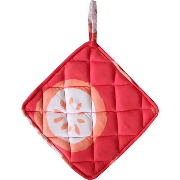 Organic Batik Pot Holder Saraha Mustard Global Mamas Citrus Papaya