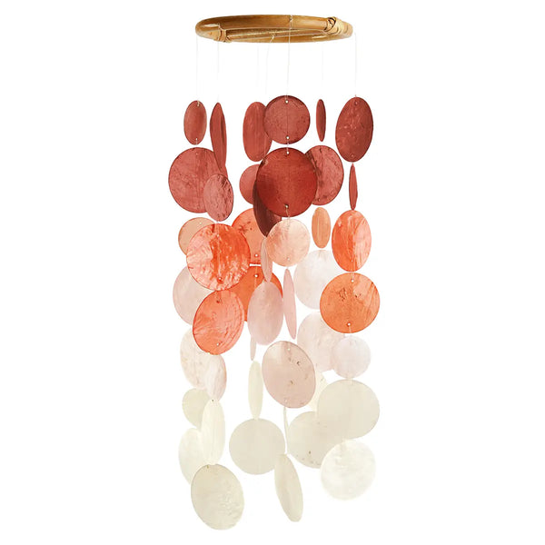 Capiz Chime - Small Round Zen Zen Ombre Claret