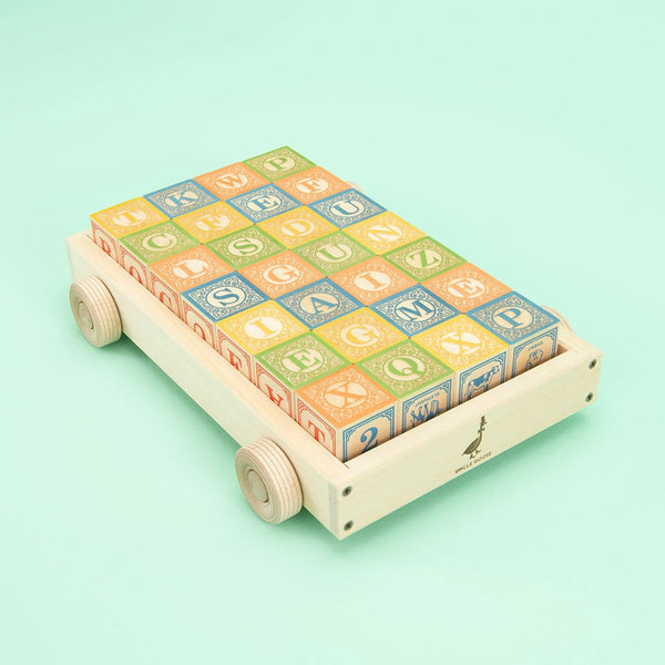 Classic ABC Blocks With Wagon Uncle Goose