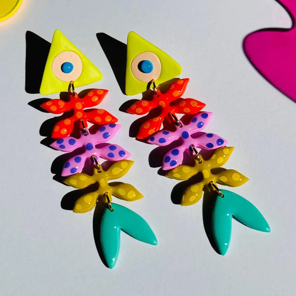Bone Fish Earring