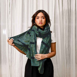Cotton/Silk Blockprint Scarf Ichcha Confetti