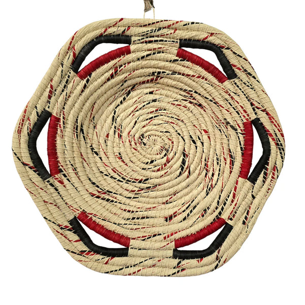 Six-Sided Basket Amazon Ecology 12" Black and Red