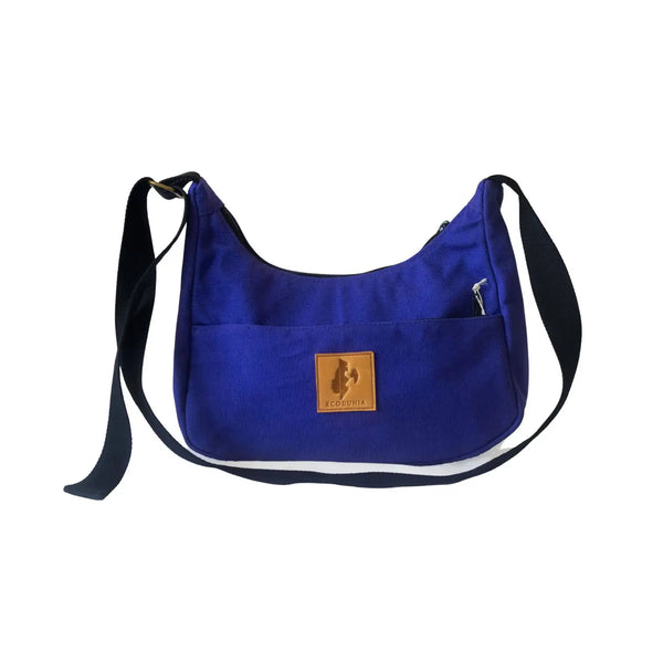 Canvas Crescent Crossbody Bag Ecodunia Purple