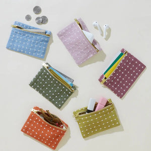 Cross Stitch Coin Purse Black Anchal Project