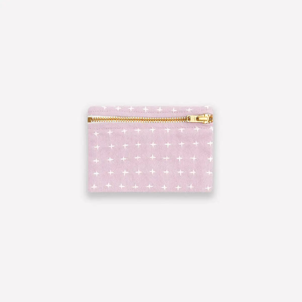 Cross Stitch Coin Purse Black Anchal Project Lilac