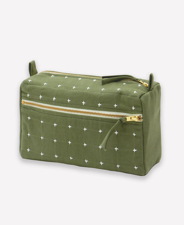 Small Cross-Stitch Toiletry Bag Anchal Project Pine