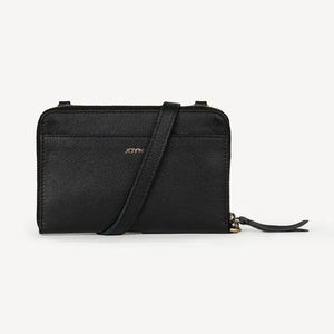 Reclaimed Leather Crossbody Wallet Joyn Black