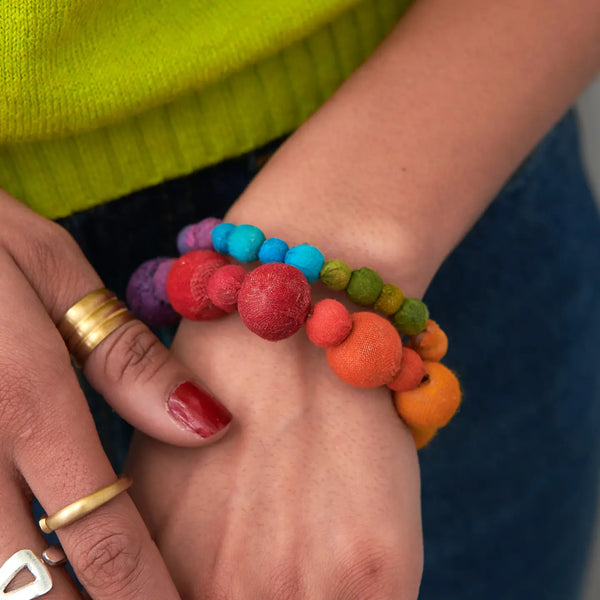 Kantha Prism Bauble Bracelet WorldFinds