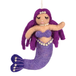 Purple Mermaid Ornament dZi