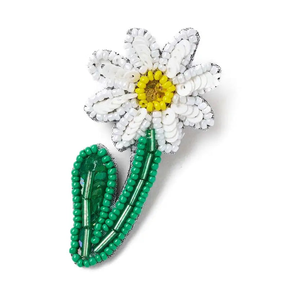 Beaded Brooch Matr Boomie Daisy