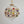 Blown Glass Ornament Christmas Silver and Gold Dandarah Dancing Flowers