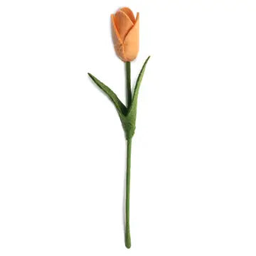 Felt Dutch Tulip Flower Global Goods Partners Apricot