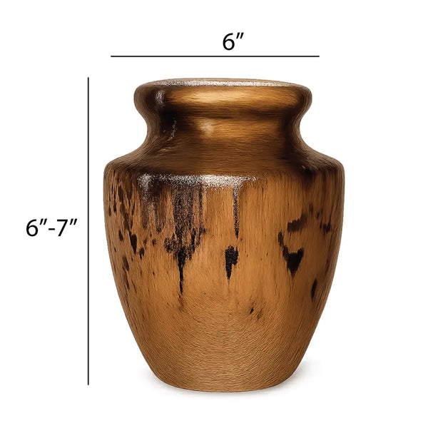 Sunk Wood Bulb Vase