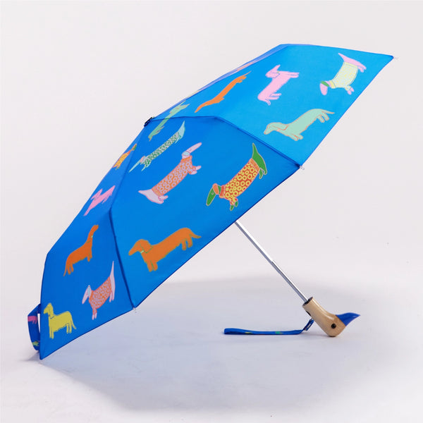 Recycled Compact Umbrella Original Duckhead Blue Dogs