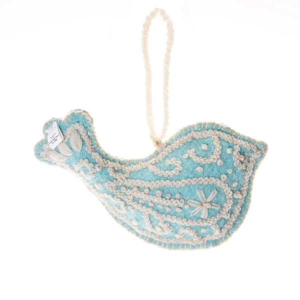 Embroidered Wool Ornament Global Goods Partners Dove