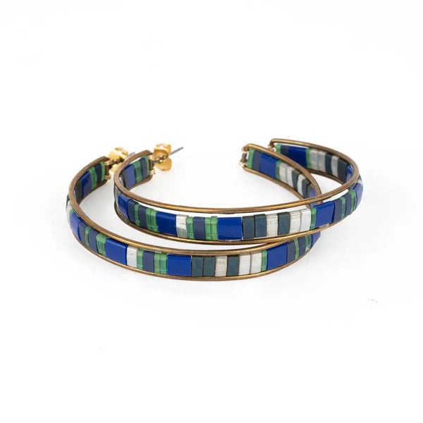 Large Tila Hoop Earring