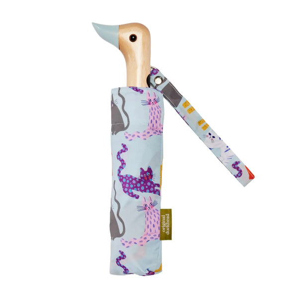 Recycled Compact Umbrella Original Duckhead Ice Blue Cats