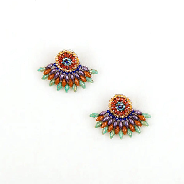 Duo Post Beaded Earring Altiplano Dusty Multi