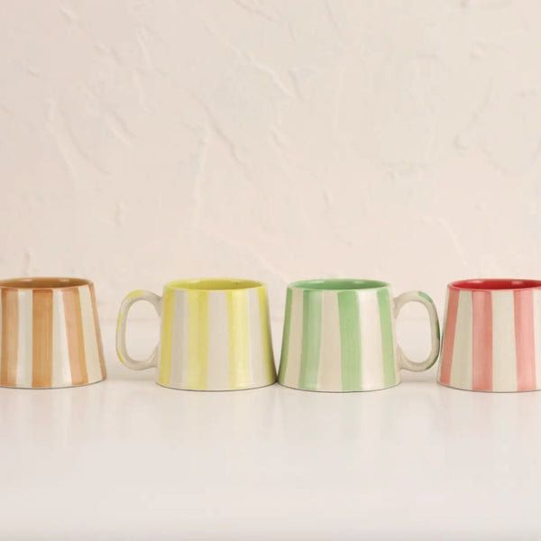 Ceramic Striped Tea Mug Casa Amarosa