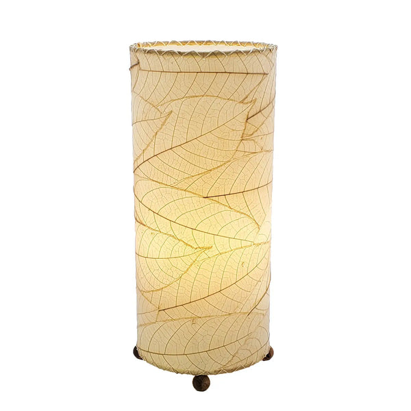 Cocoa Leaf Cylinder Table Lamp Green Eangee Home Design Natural