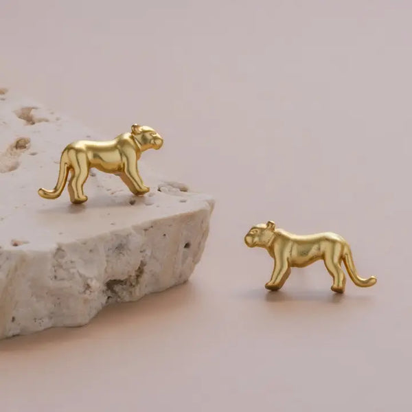 Gold Puma Stud Earrings Mayana