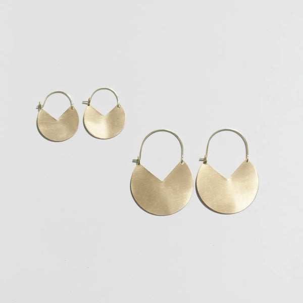 Matte Gold Pacman Earrings Rover & Kin