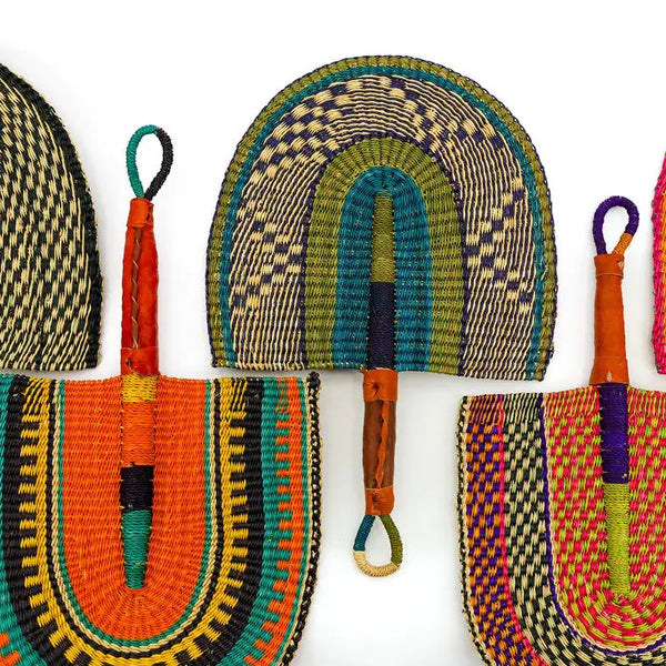 Colorful Hand Held Grass Fan gitzell