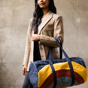 Quilted Weekender Duffel Bag Rainbow Anchal Project   