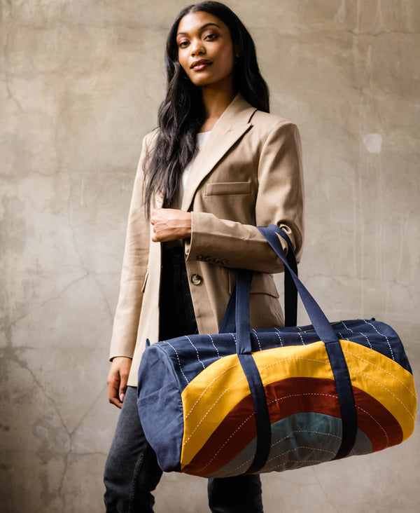 Quilted Weekender Duffel Bag Rainbow Anchal Project   