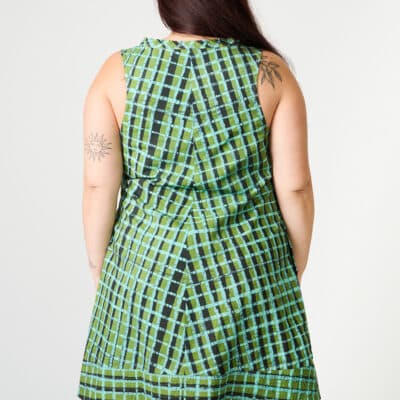 Eli Dress - Plaid Olive Global Mamas