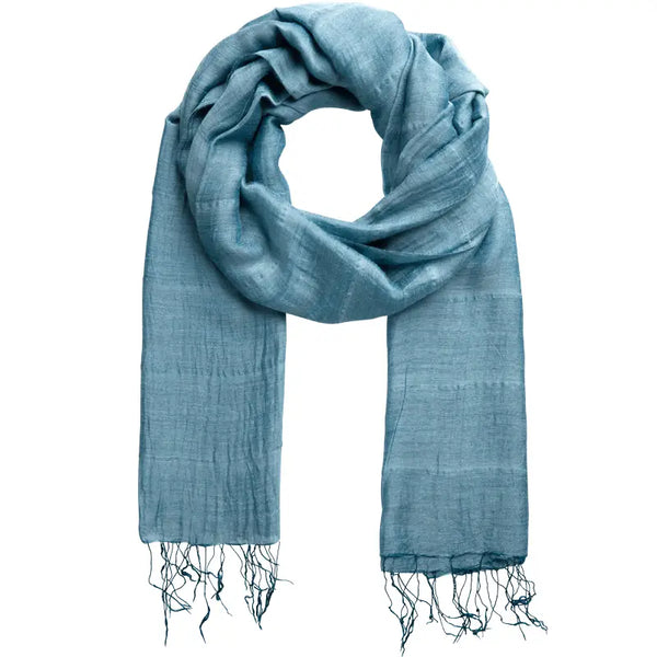 Silk/Linen Scarf Marquet Estuary