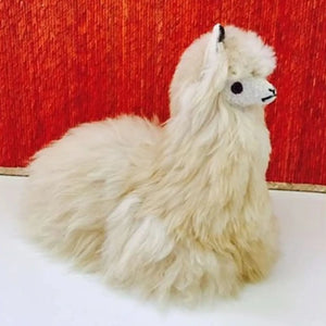 Sitting Alpaca Fur Toy Blossom Inspired