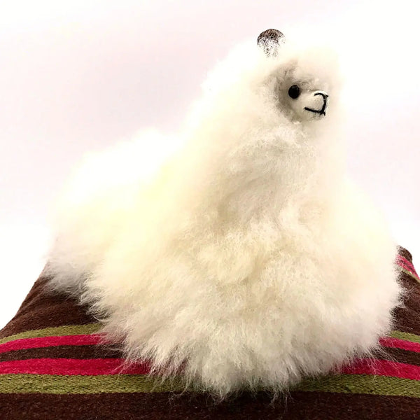 Sitting Alpaca Fur Toy Blossom Inspired