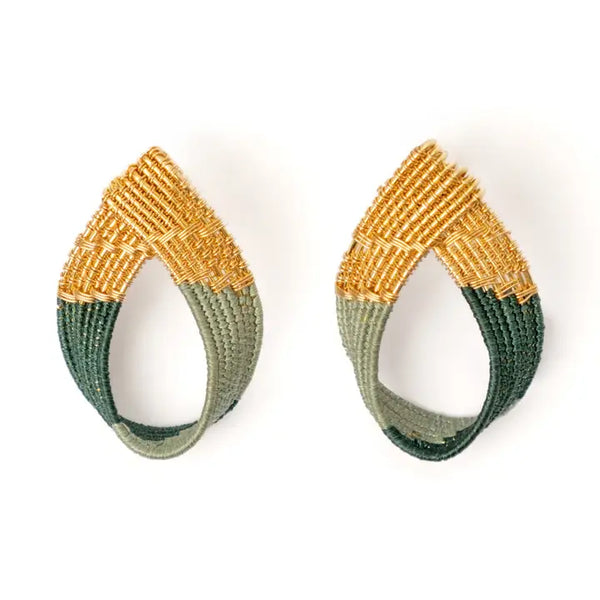 Handwoven Twisted Wire Loop Earrings Mayana