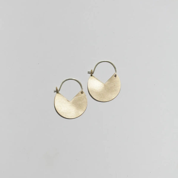 Matte Gold Pacman Earrings Rover & Kin Small