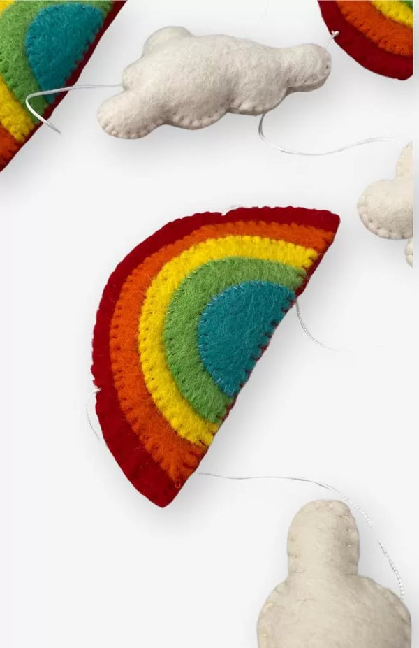 Felt Cloud And Rainbows Garland Ganesh Himal Trading