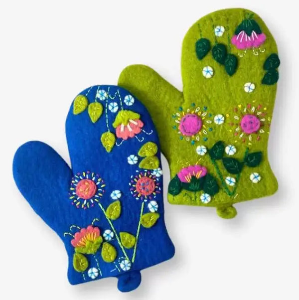 Embroidered Felt Ovenmitt Ganesh Himal Trading