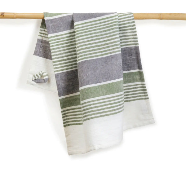 Handwoven Kitchen Towel Eggplant Sustainable Threads Fern