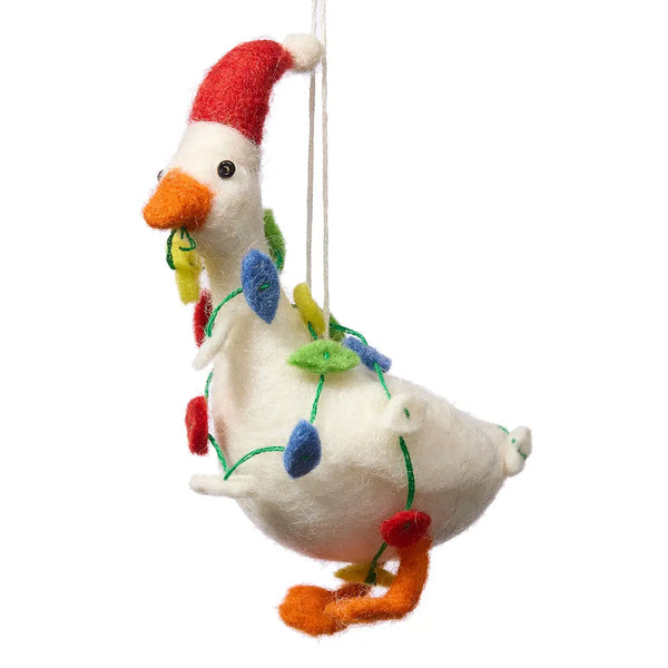 Festive Goose Ornament