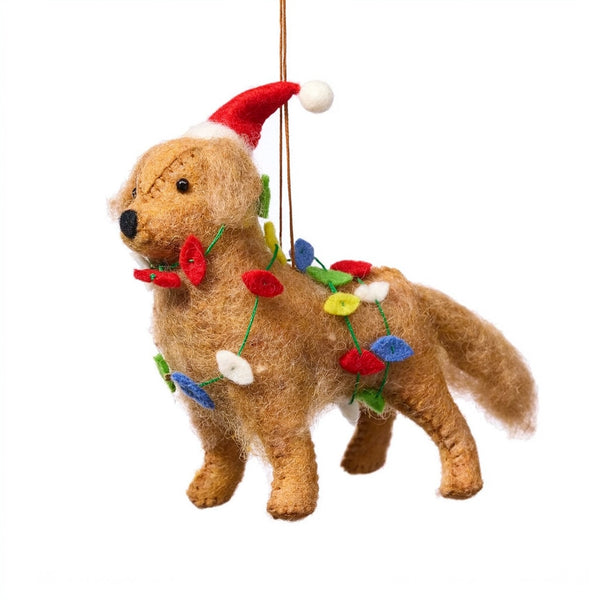 Festive Retriever Ornament SERRV