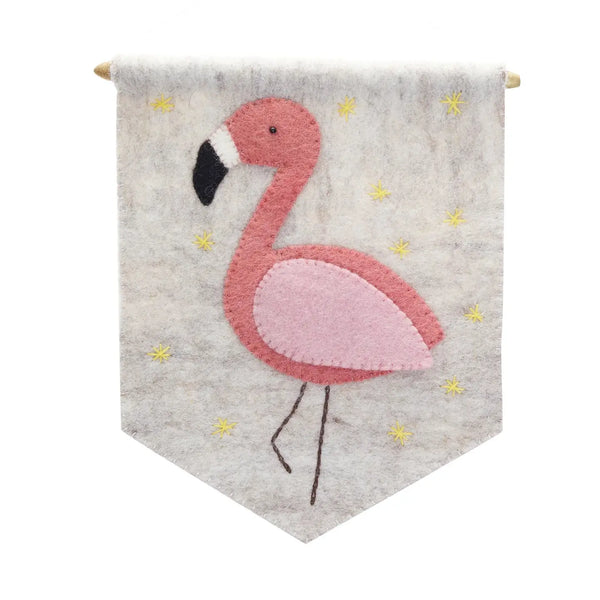 Flamingo Felt Banner