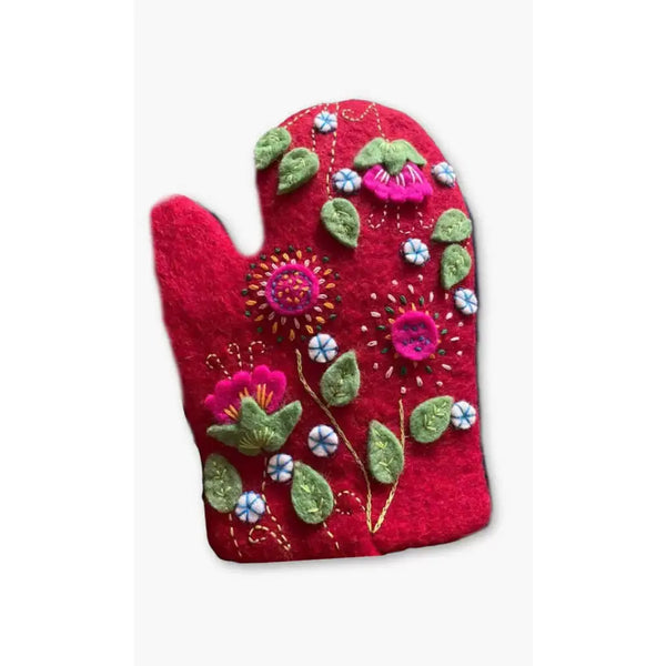 Embroidered Felt Ovenmitt Ganesh Himal Trading