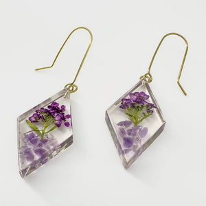 Flower And Stone Earring Belart