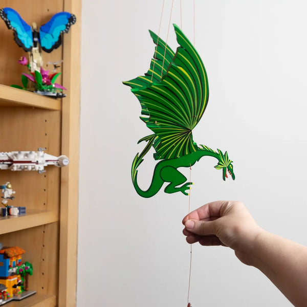 Green Flying Dragon Mobile Tulia's Artisan Gallery