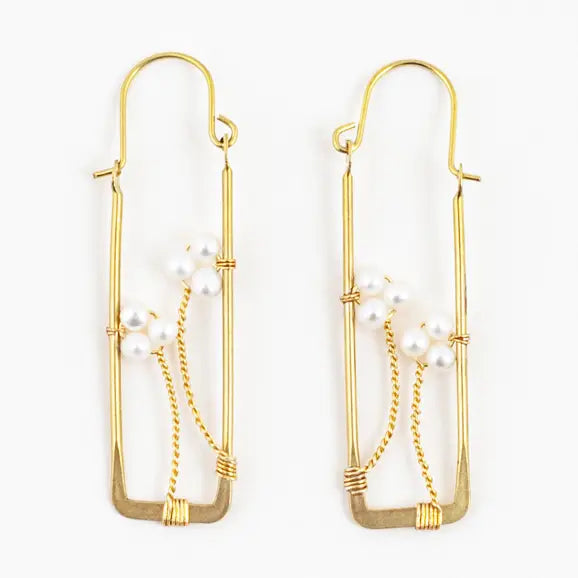 Framed Pearl Earring Altiplano